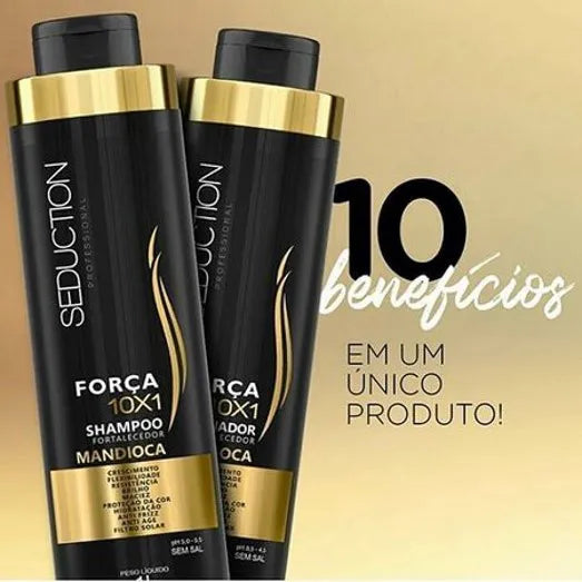 Eico Kit Tratamento Mandioca Shampoo 800ml + Condicionador 750ml | Crescimento + Fortalecimento.