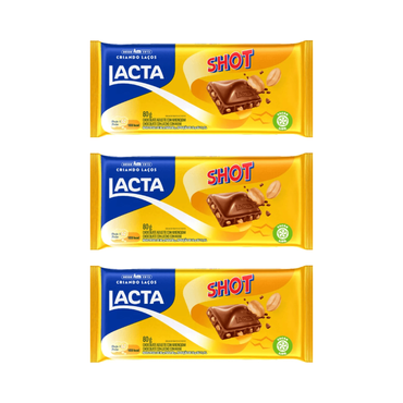 Lacta Barra de Chocolate Shot Ao Leite com Amendoim