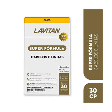 Lavitan Suplemento Alimentar Cabelos e Unhas 30 Comp e 60 Cápsulas