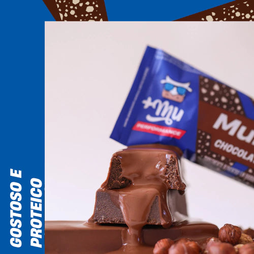 Barra de Proteína Mukebar Performance Chocolate com Avelã Pack 3 unidades 60g
