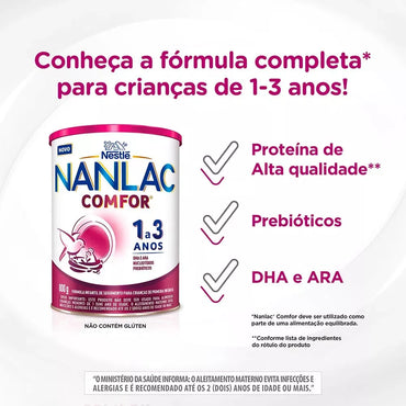 Nestlé Nanlac Comfor 1 a 3 anos (800g)