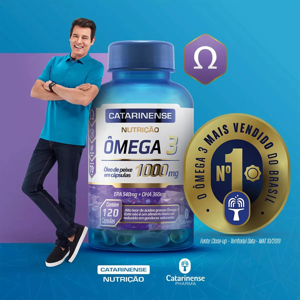 Omega 3 1000mg 120 Caps 100% Original - Catarinense Pharma 194g