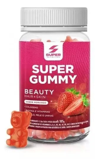 Super nutrition Hair & Skin Glow (30 Gummies) 105g Val 08/25