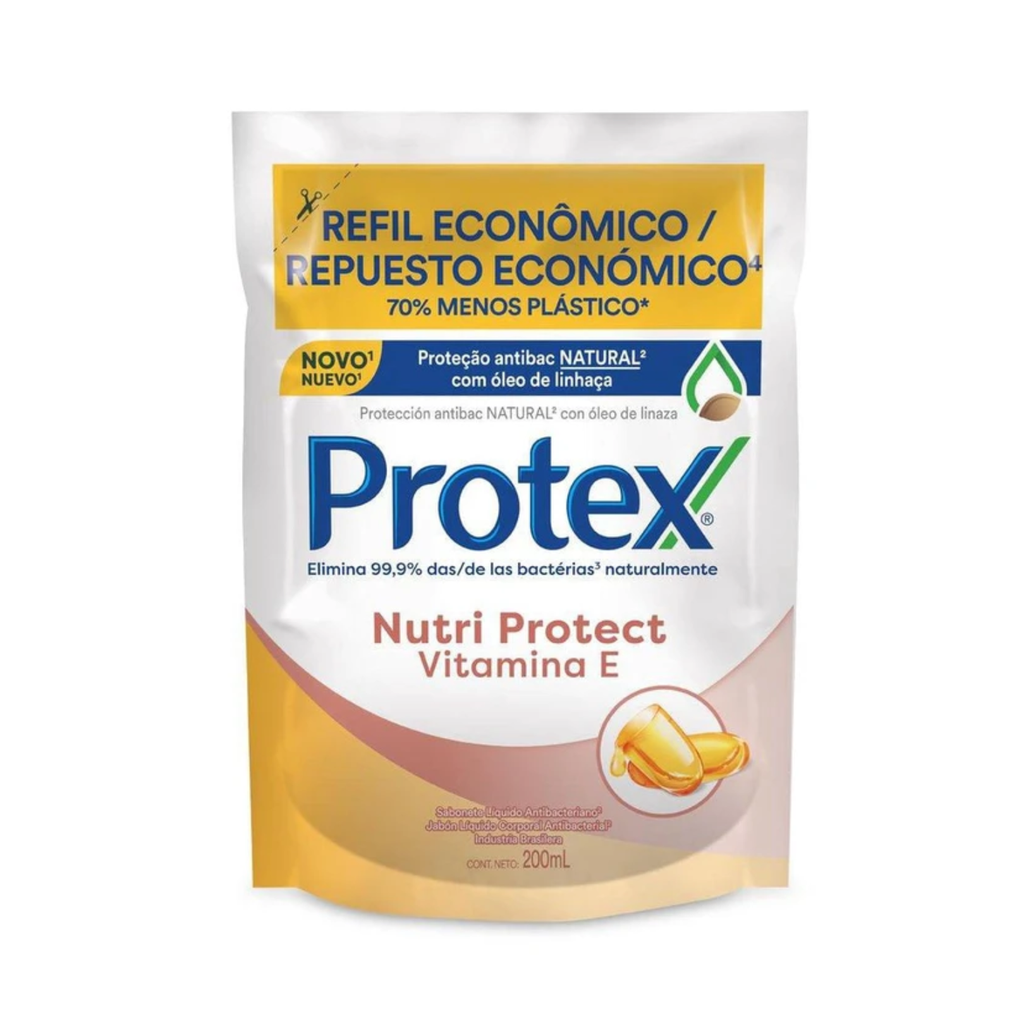 Refil Sabonete Líquido Protex Nutri Protect Vitamina E (200ml)