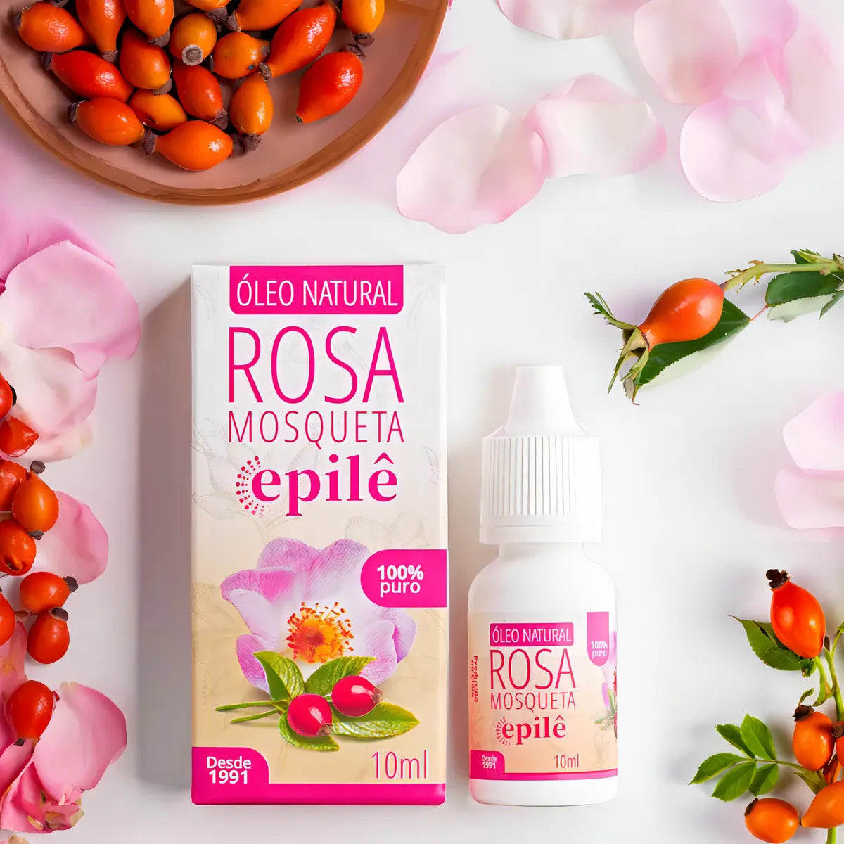 Óleo Natural Rosa Mosqueta Epilê 100% Puro 10ml Rugol