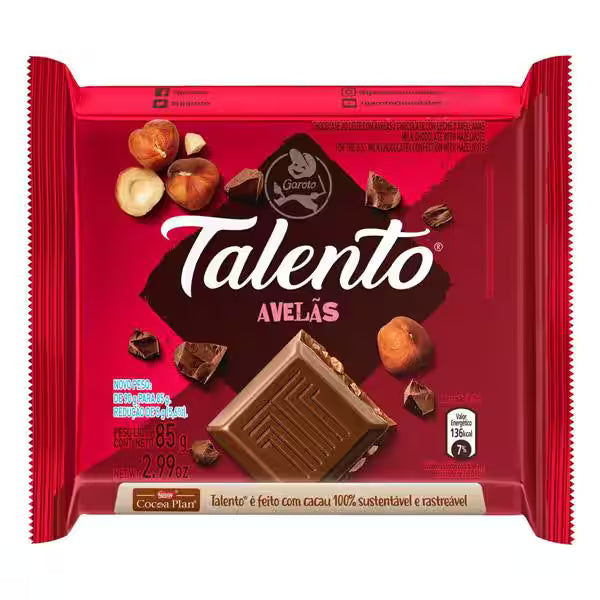Chocolate Talento Avelã 85g