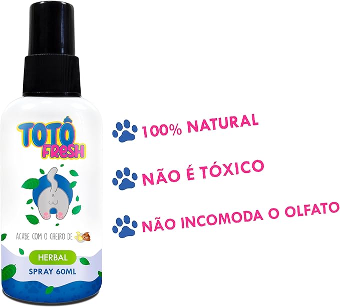Totô Fresh Neutralizador de Mau Cheiro - Herbal (60ml)
