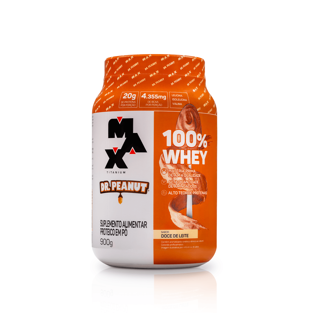 Dr. Peanut – 100% Whey Max Titanium: Doce de Leite (900g)