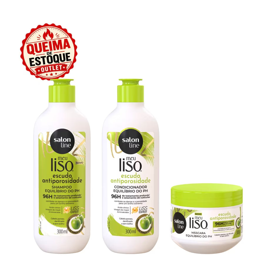 Salon Line Kit - Meu Liso Escudo Antiporosidade: Shampoo 300ml + Máscara 300g