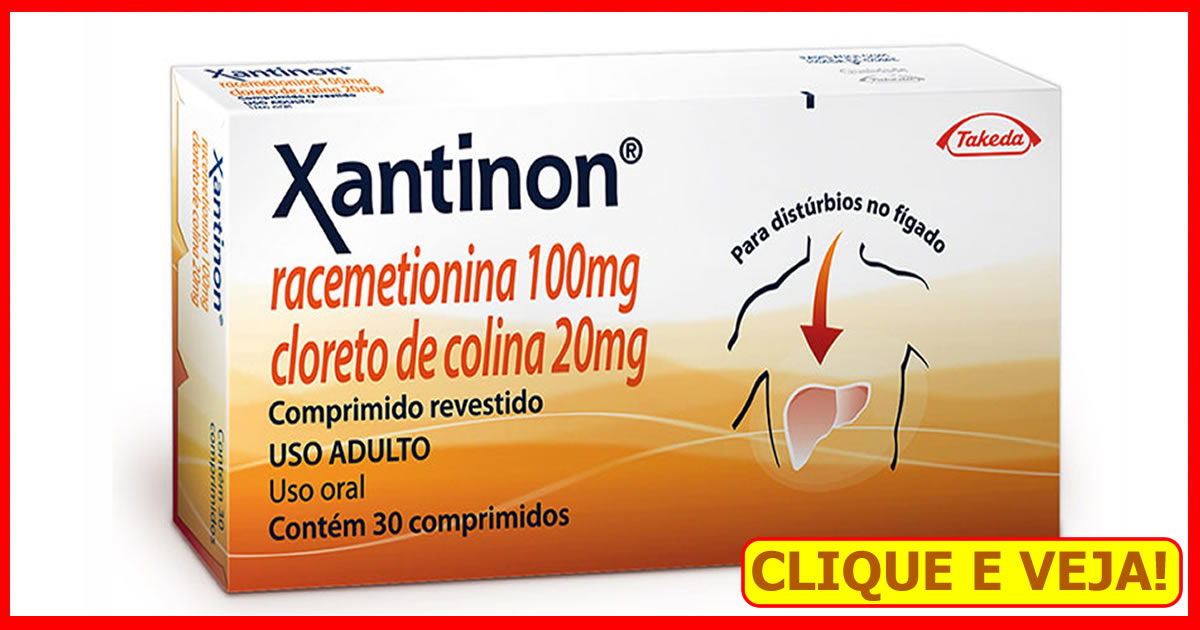 Xantinon Racemetionina 100mg + Colina 20mg 30 comprimidos