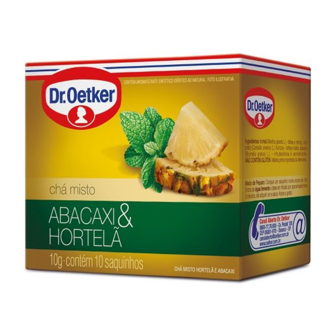 Dr. Oetker Pineapple and Mint Tea with 10 Sachets 25g