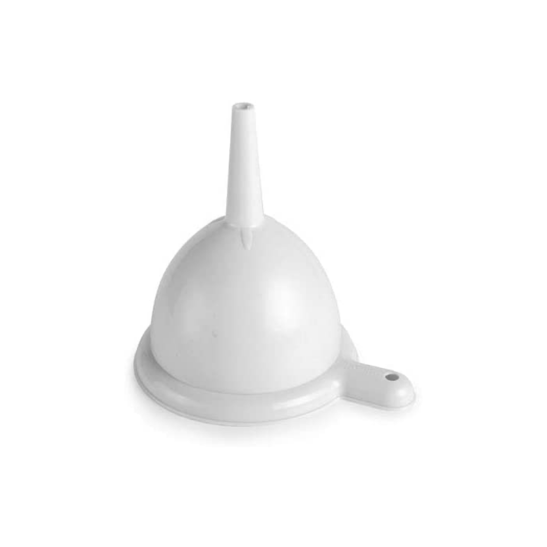 Small Plasutile White Plastic Funnel