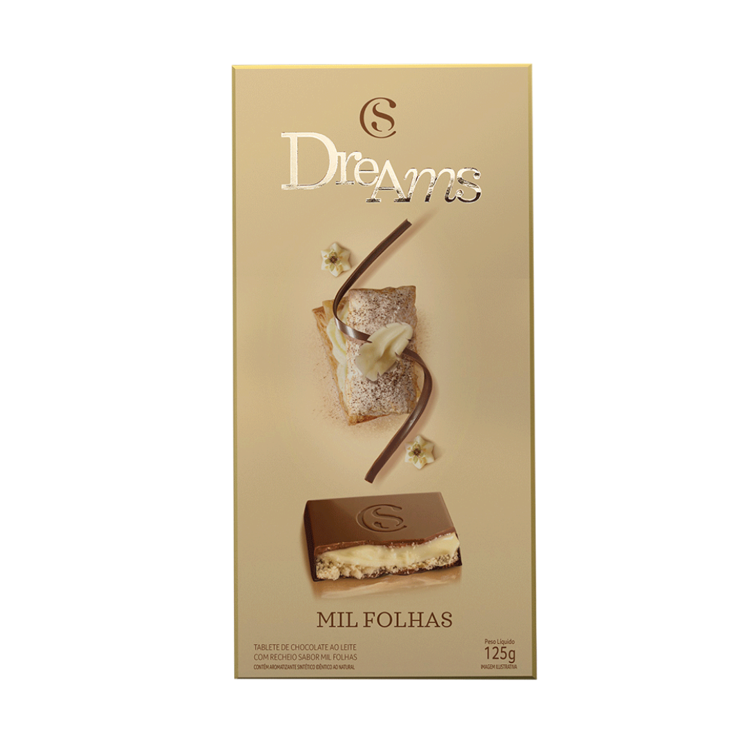 Cacau Show Tablete Dreams: Mil Folhas (130g)