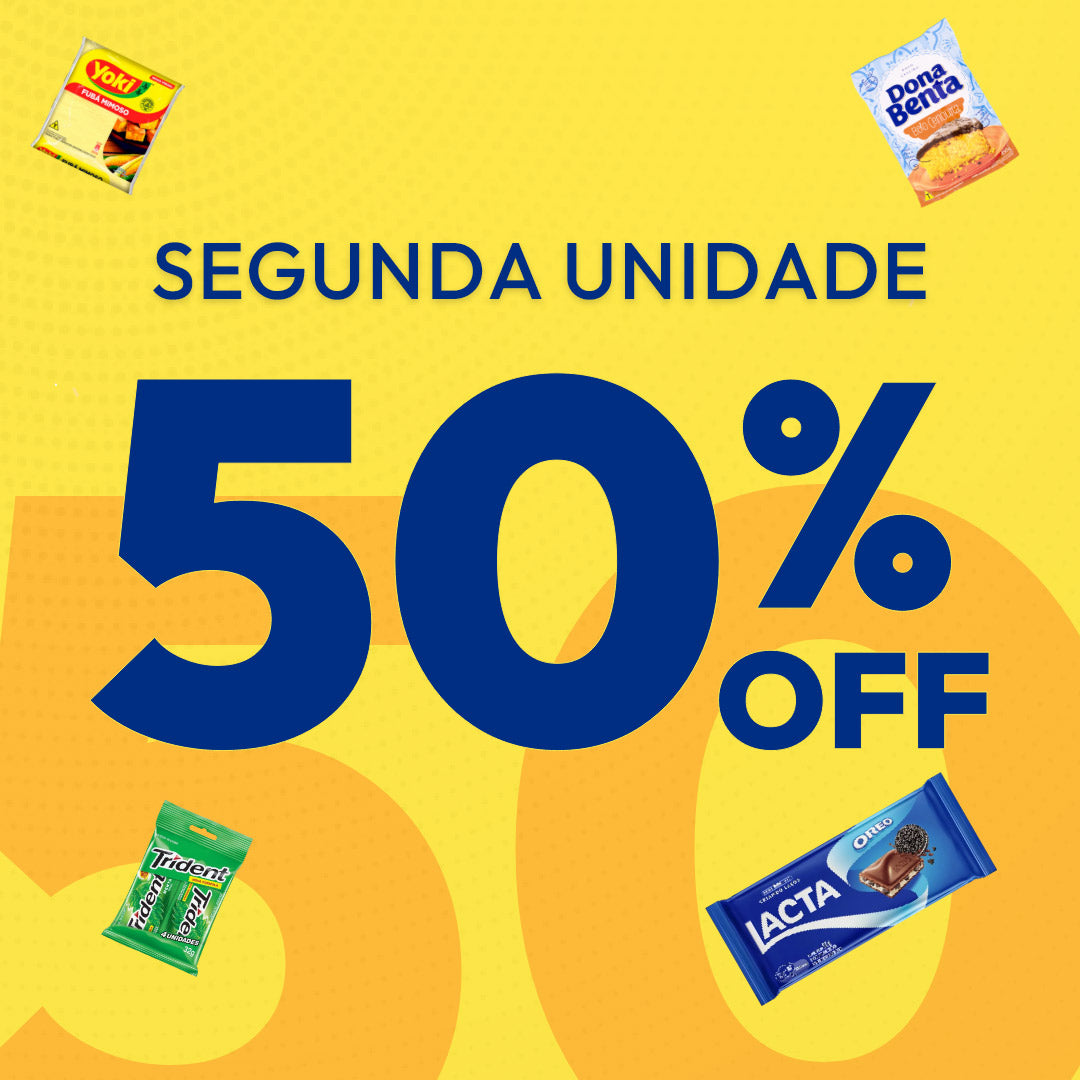 Promoção - 50% OFF na segunda unidade
