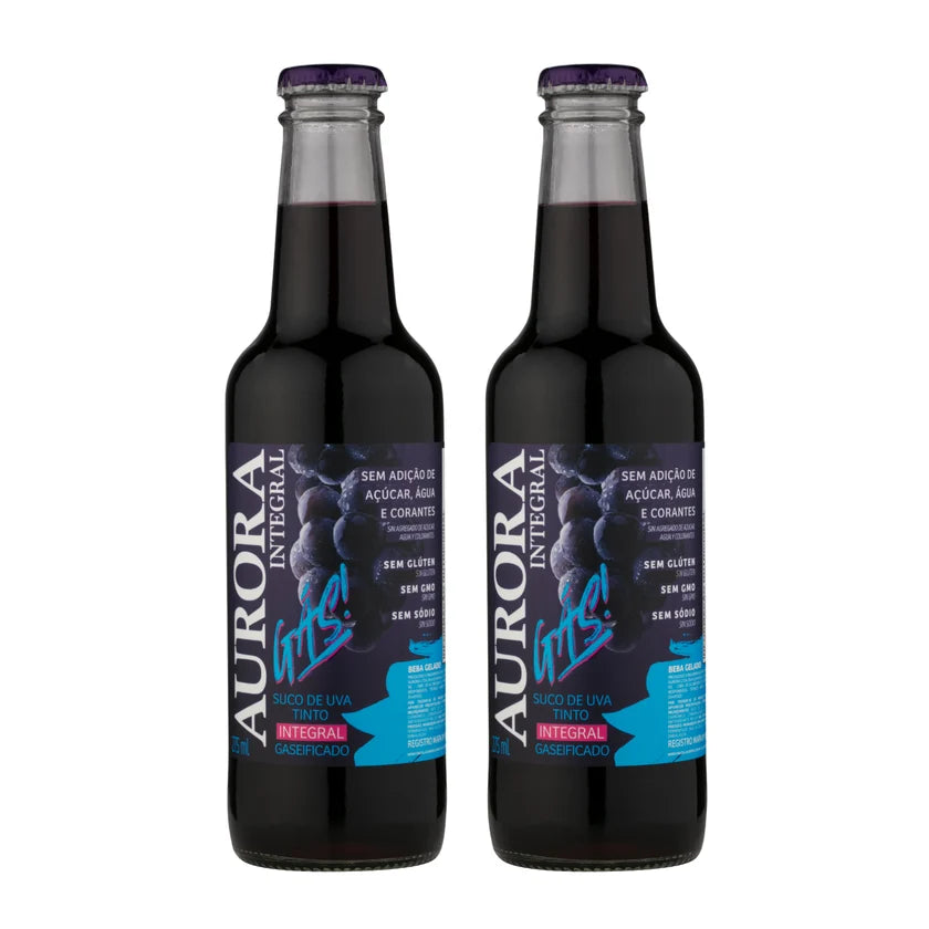 Suco de Uva Integral Aurora Gaseificado (2x275ml)