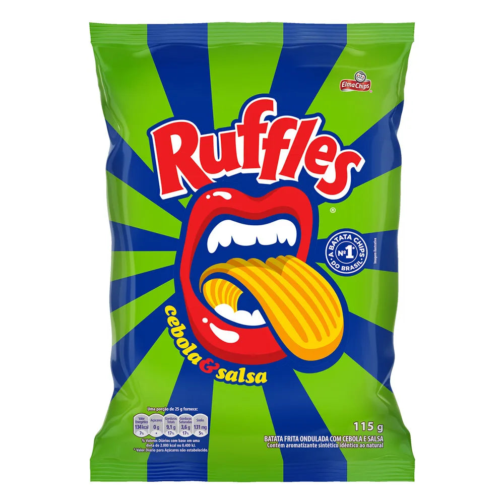 Elma Chips Salgadinho Ruffles: Cebola e Salsa (115g)
