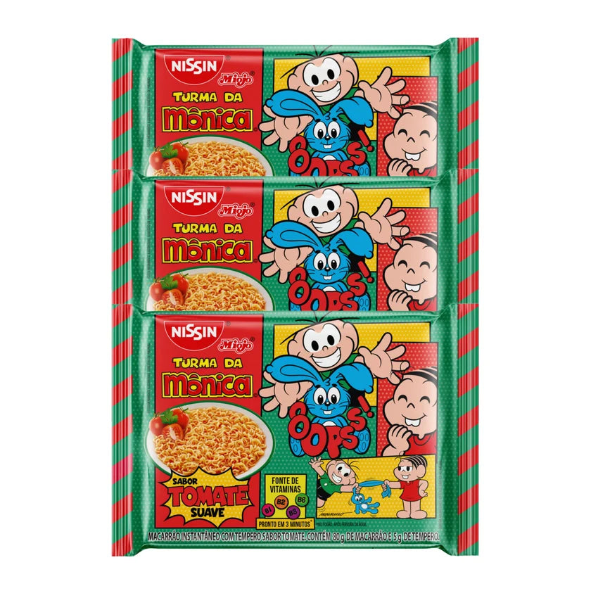 Nissin Instantâneo Turma da Mônica Sabor Tomate (3x85g)