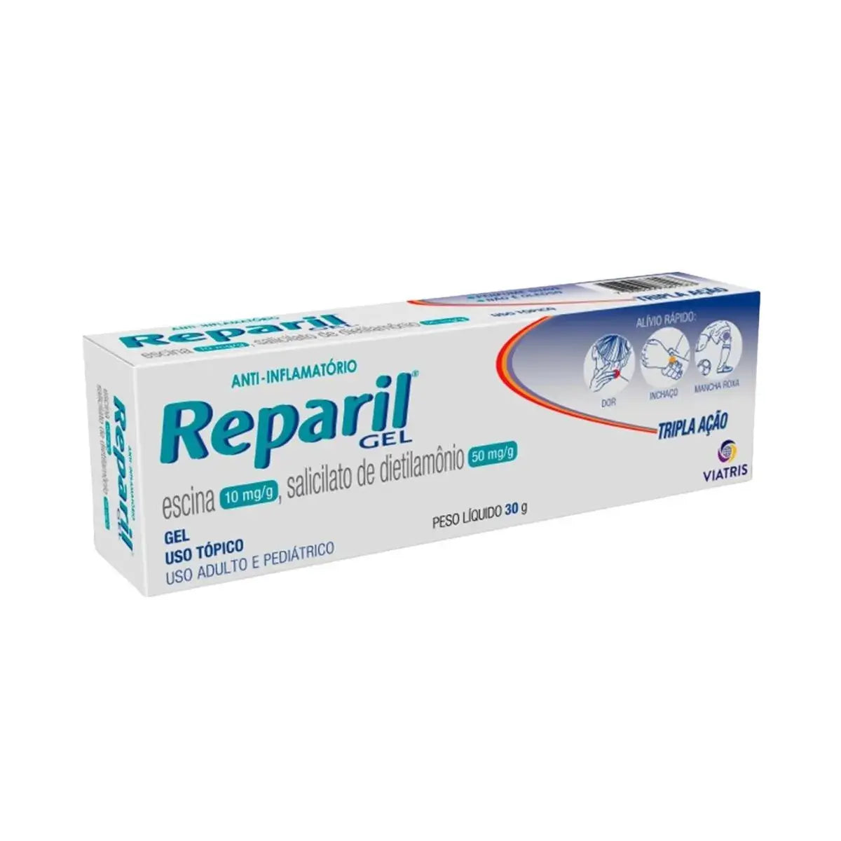 Reparil Gel - Alivia Inchaço, Vermelhidão e Dor Localizados (30g)