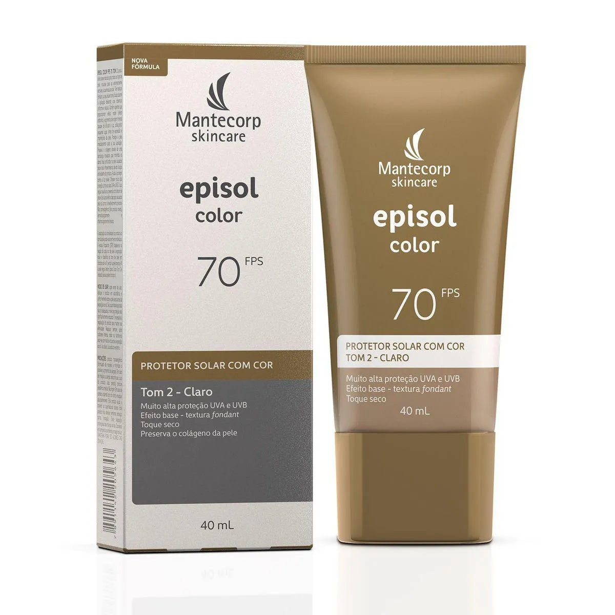 Episol Protetor Solar Facial Color Fps 70 Tom 2 Claro (40ml)