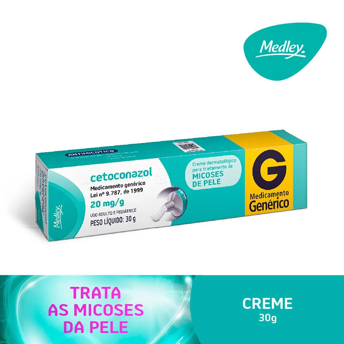 Cetoconazol 20Mg/G Creme Dermatológico Medley 30g