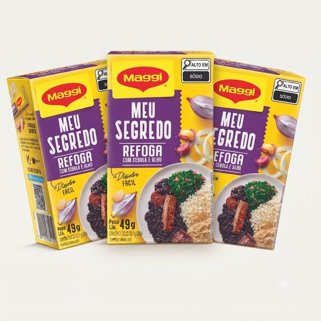 Maggi Tempero Meu Segredo: Refoga Com Cebola e Alho (3x49g)
