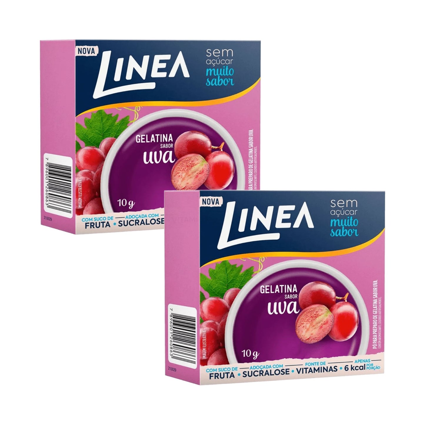 Linea Gelatinas em Pó com Suco de Fruta Sem Açúcar (2x10g)