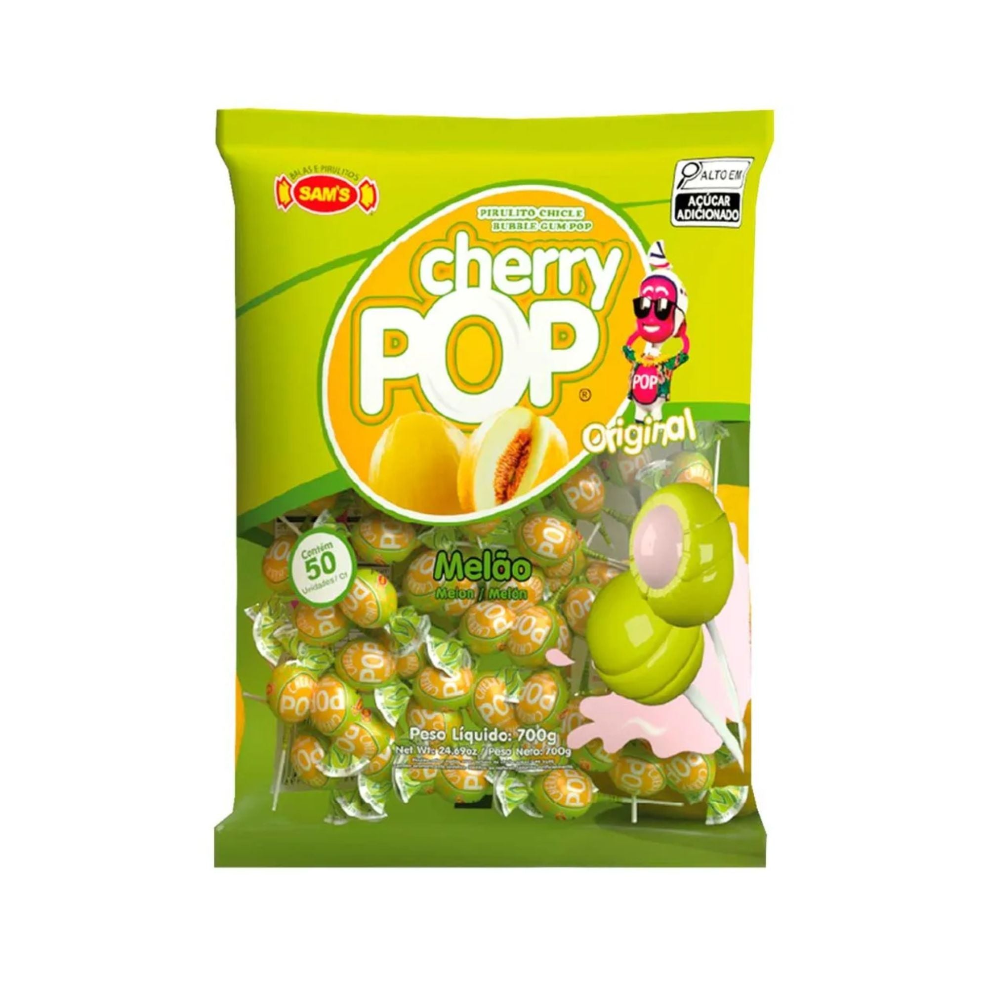 Cherry Pop Pirulito Chicle (700g)