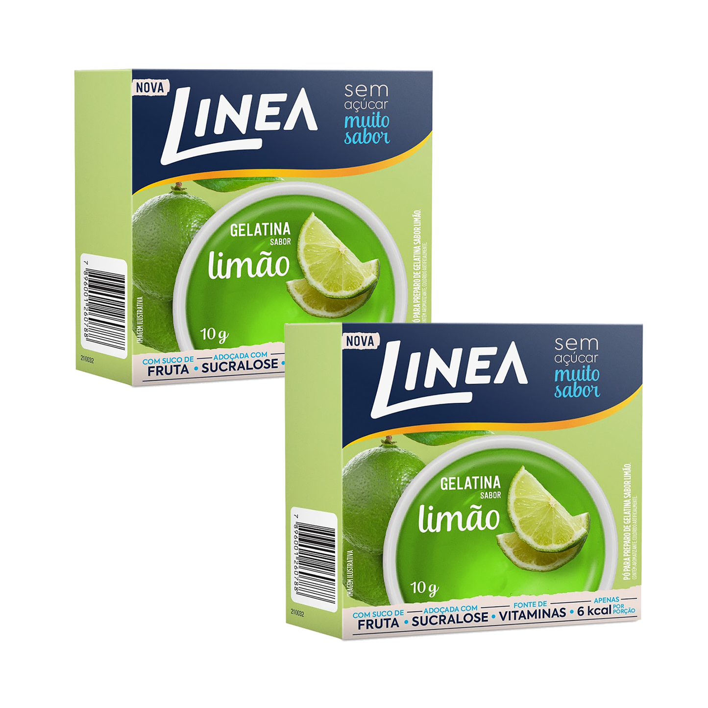 Linea Gelatinas em Pó com Suco de Fruta Sem Açúcar (2x10g)