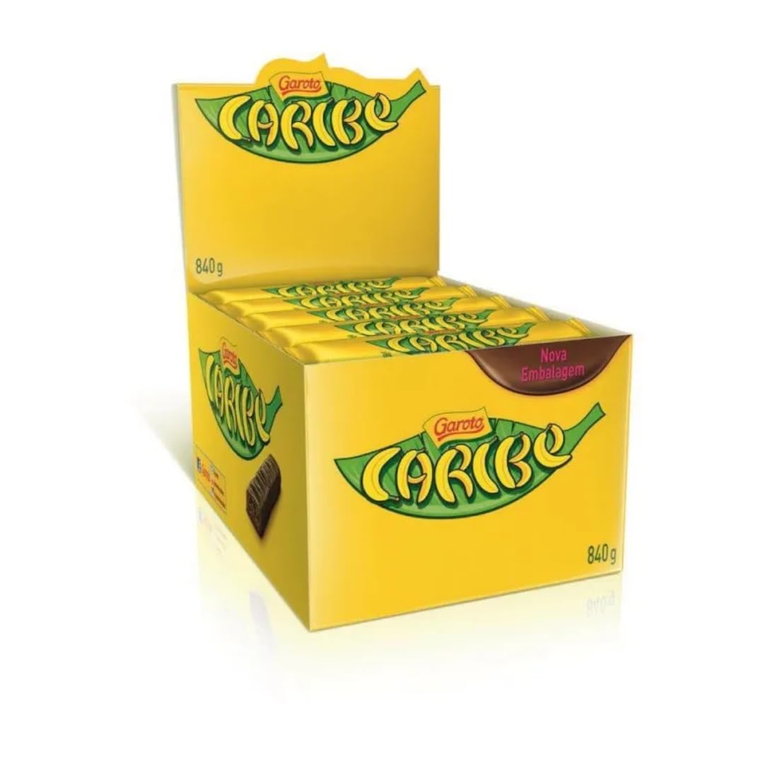Garoto Chocolate Caribe Recheado com Banana Caixa (840g)