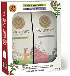3 Corações Kit Café Gourmet: Cerrado Mineiro e Mogiana Paulista (2x250g)