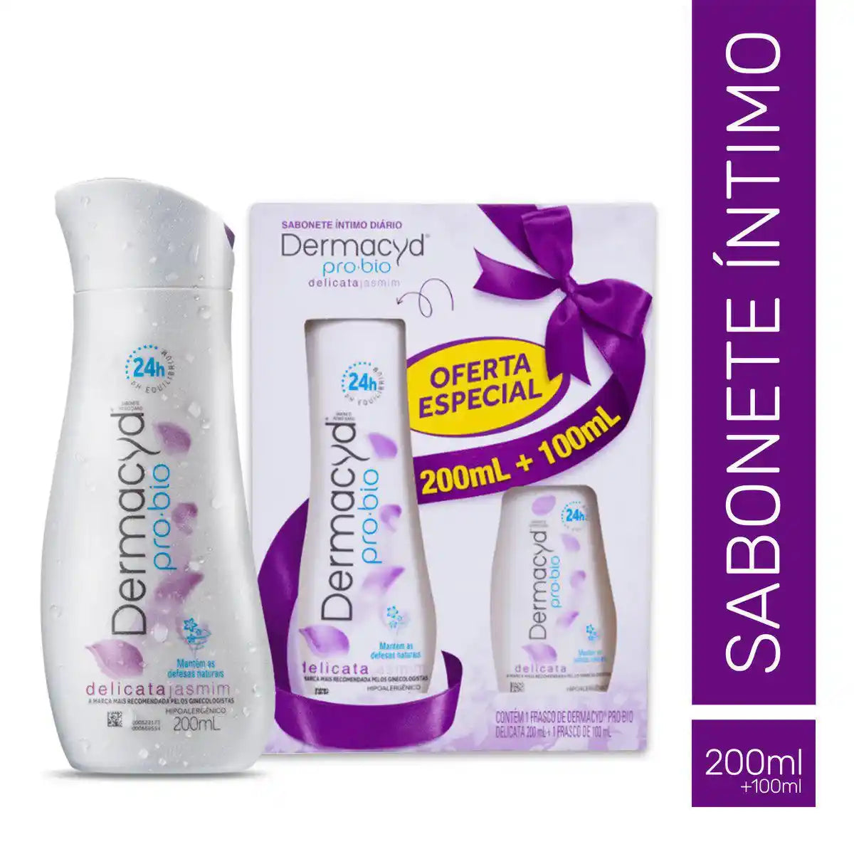 Kit Sabonete Líquido Íntimo Delicata Jasmim Dermacyd