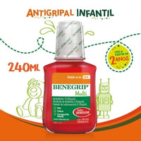 Benegrip Antigripal Pediátrico Multi Sabor Frutas Vermelhas (240ml)