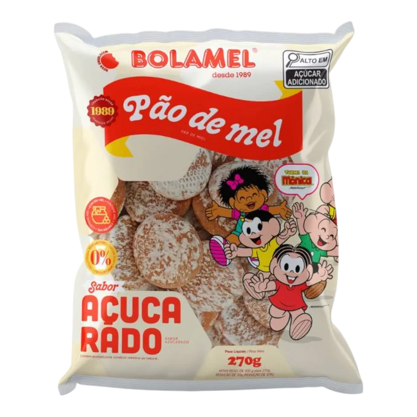 Bolamel Pão de Mel Açucarado 270g ( Turma da Monica )