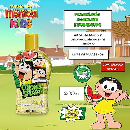 Colônia Splash Turma da Mônica 200ml