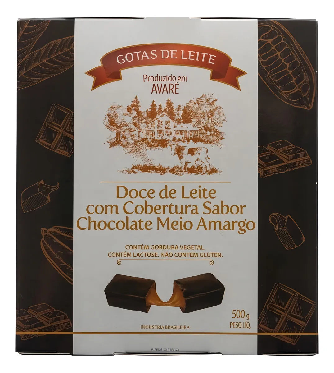 Avaré Doce de Leite Gotas com Chocolate Meio Amargo (100g)