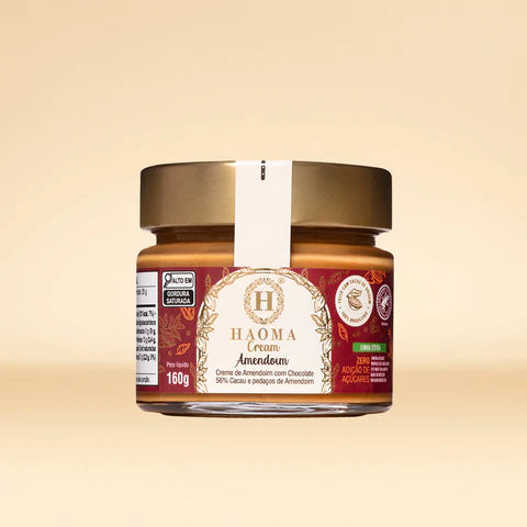 Haoma Creme de Amendoim Com Chocolate | Linha Stevia (160g)