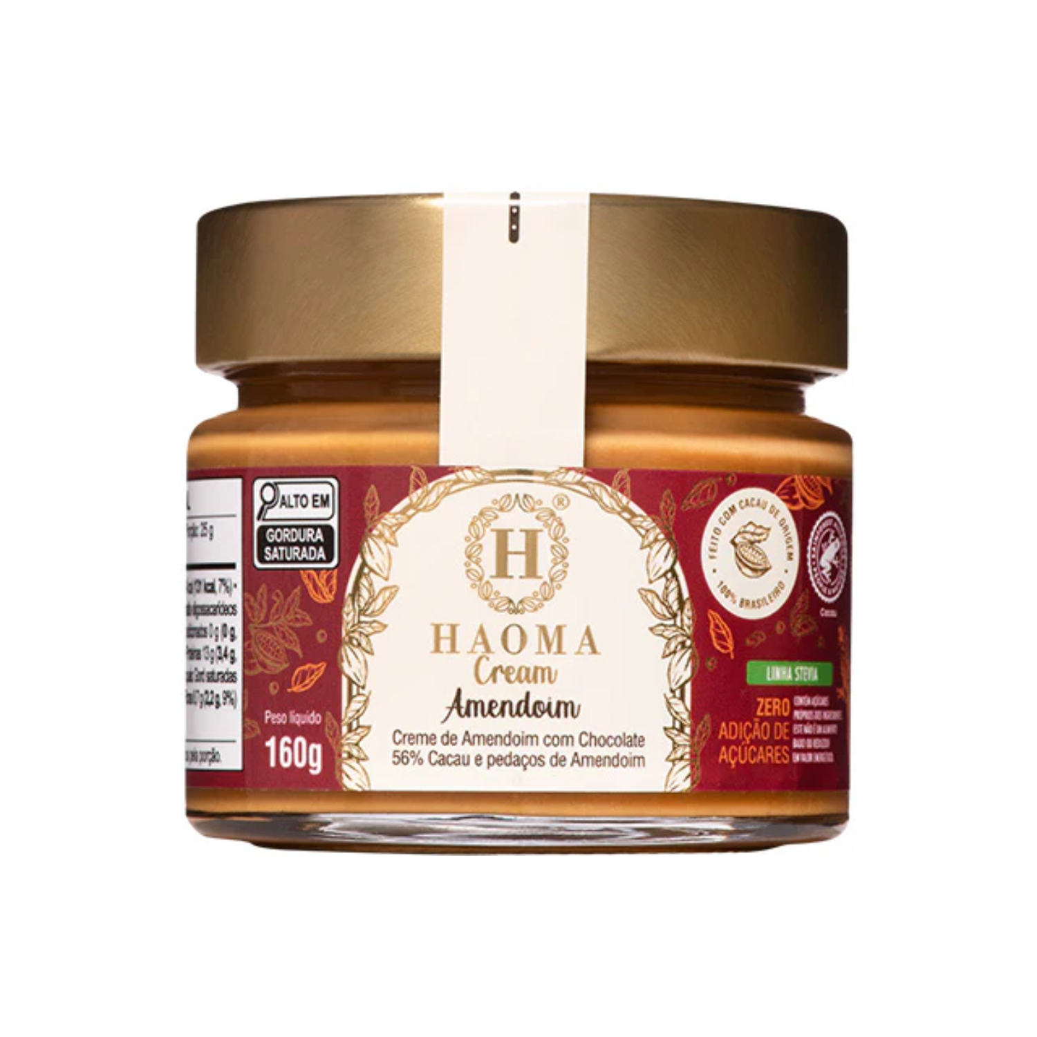 Haoma Creme de Amendoim | Linha Stevia (116g)