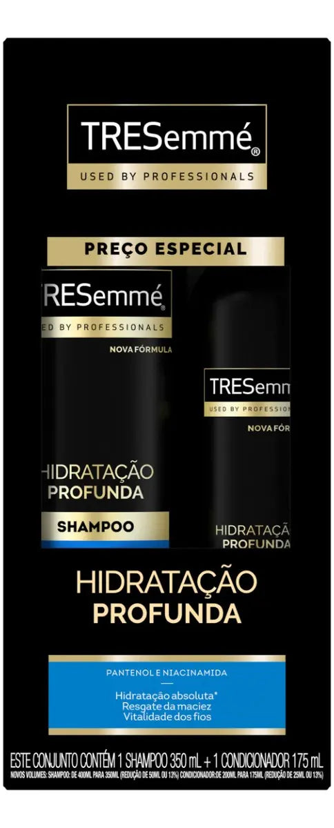 TRESemmé Kit Hidratação Profunda Shampoo 350ml + Condicionador 175ml Oferta!