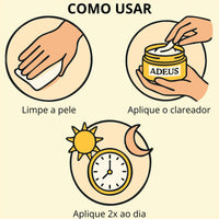 Creme Adeus Clareador De Manchas Virilhas Axilas (100g)