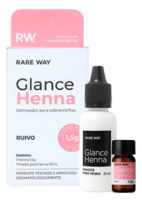 Rare Way Glance Henna Mini Delineador para Sobrancelhas: Ruivo (1,5g)
