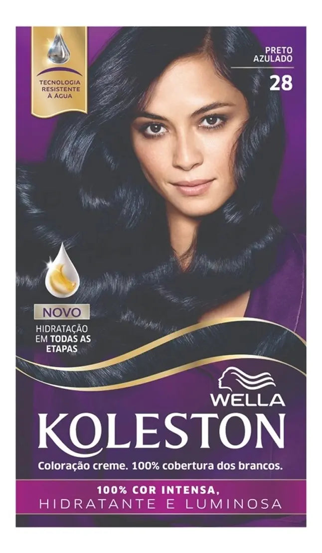 Tintura Creme Wella Koleston Nº 28 Preto Azulado