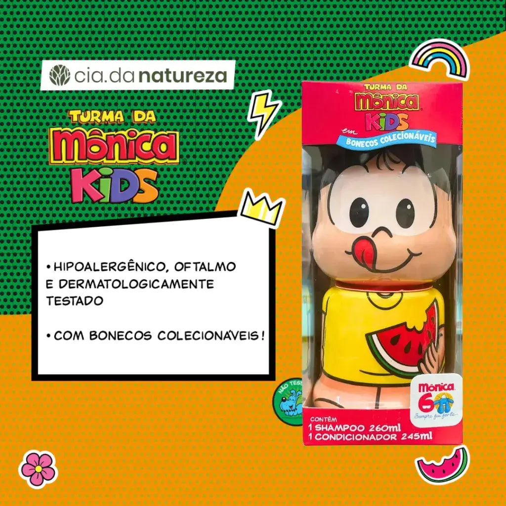 Kit Turma Da Mônica Cia. da Natureza Shampoo 260ml + Condicionador 245ml - Boneco Magali Oferta!