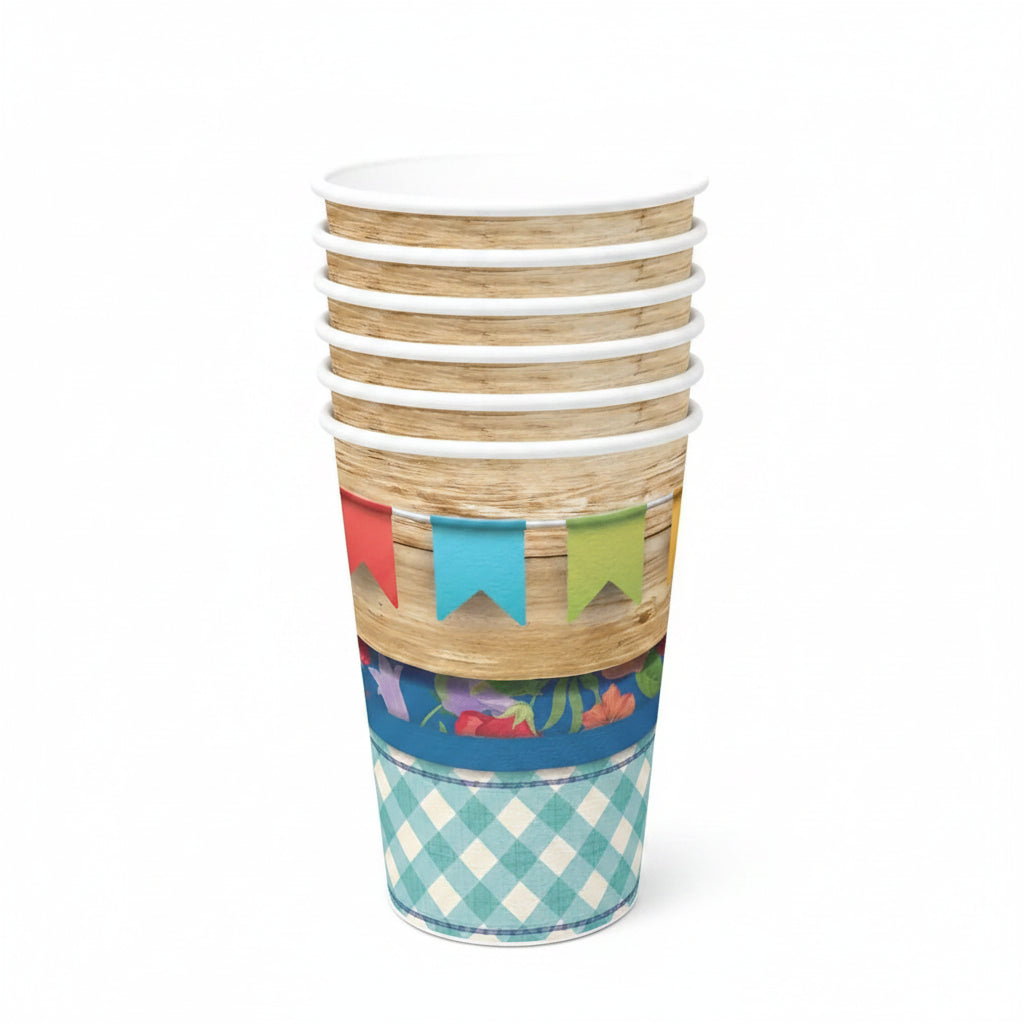Copo Papel 200Ml Festa Junina 8 copos