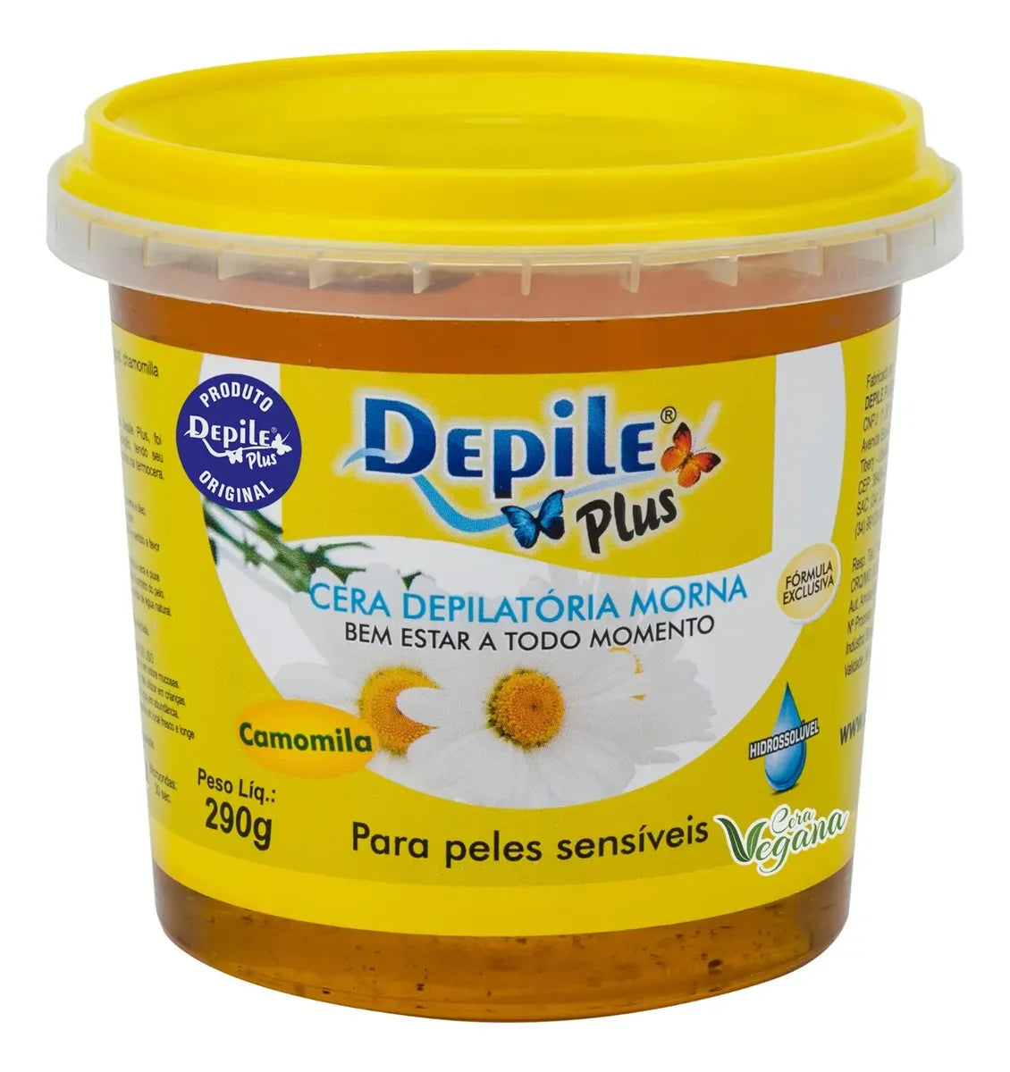 Cera Depilatória Camomila Método Depile Plus Hidrossolúvel (290g)