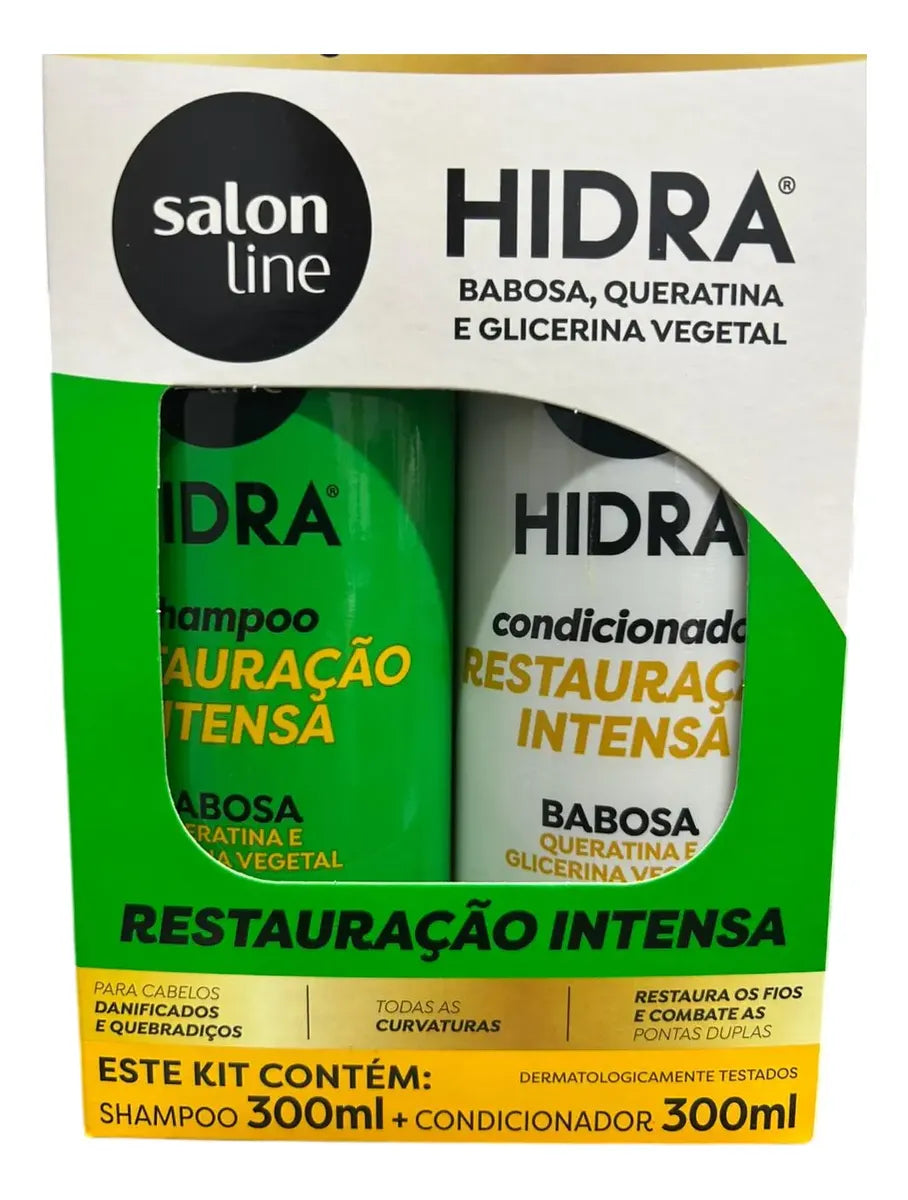 Salon Line Kit Restauração Intensa: Hidra Babosa - Shampoo + Condicionador (300ml) Oferta!