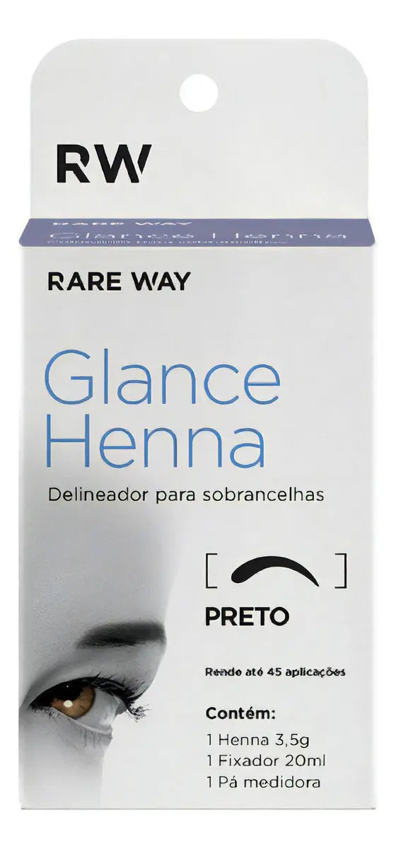 Rare Way Glance Henna Delineador para Sobrancelhas: Preto (3,5g)