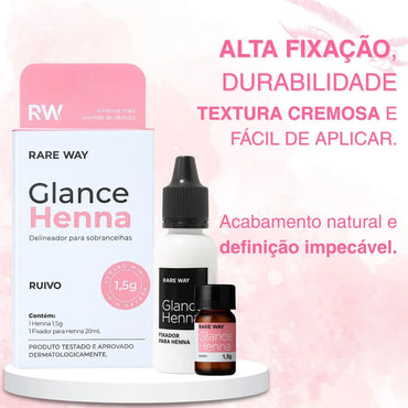 Rare Way Glance Henna Mini Delineador para Sobrancelhas: Ruivo (1,5g)