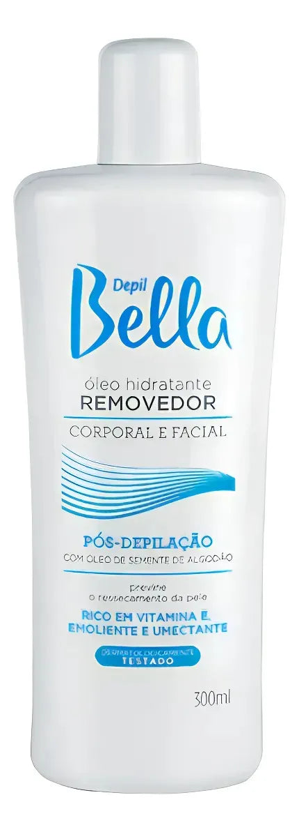 Depil Bella Óleo Hidratante Removedor Corporal e Facial Pós Depilação Com Semente de Algodão300ml