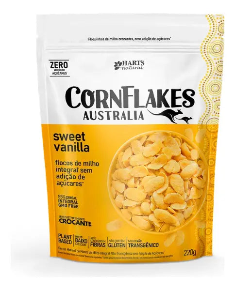 Cereal Harts Flocos De Milho Baunilha Zero Açucar Pacote 220g