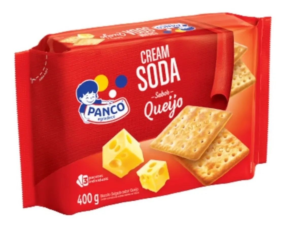 Panco Cream Soda - Biscoito Salgado Sabor Queijo (400g) OFERTA! 50% OFF (Val. 09/26)